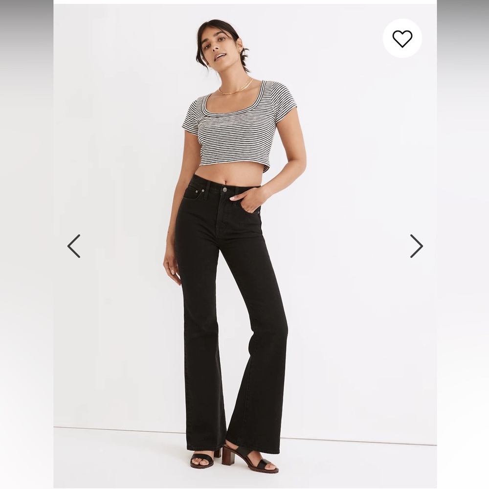 Madewell Black Flare Wide Leg Jeans